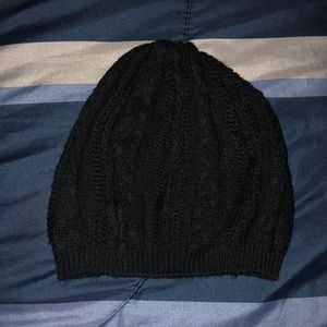 Black crochet hat fall hat